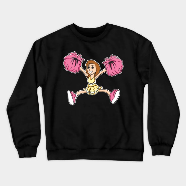 Cute Cheerleader Girl - T-Shirt or Gift for every Cheer Girl, Mom or Cheerleading Girls Crewneck Sweatshirt by Shirtbubble